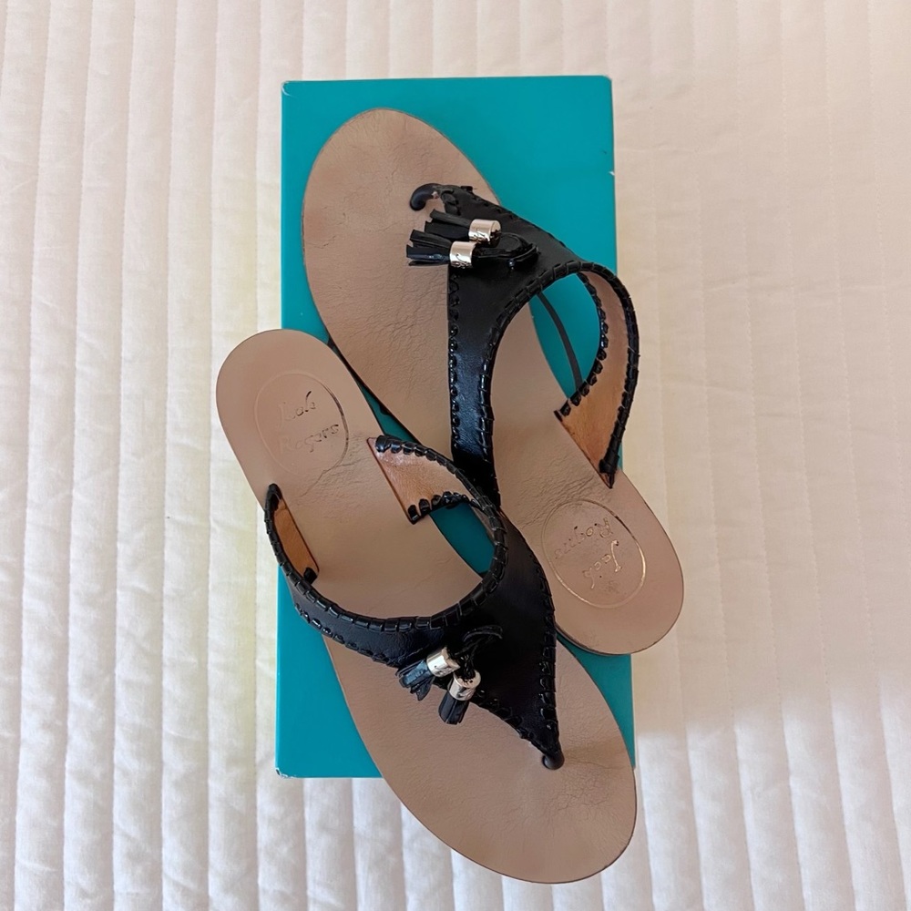 Alana Black w/ Patent Jack Roger Sandals